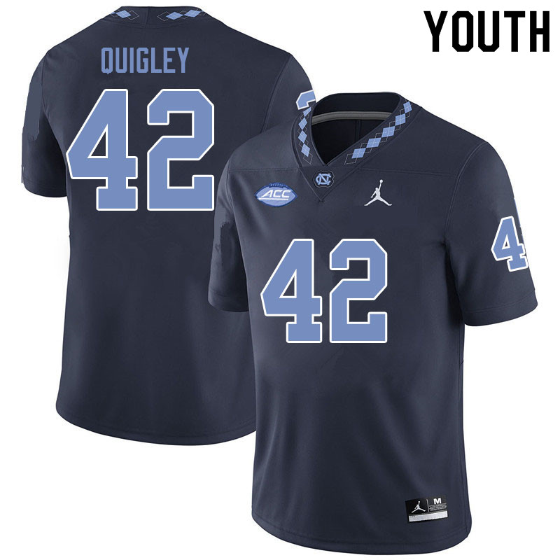 Jordan Brand Youth #42 Nick Quigley North Carolina Tar Heels College Football Jerseys Sale-Black